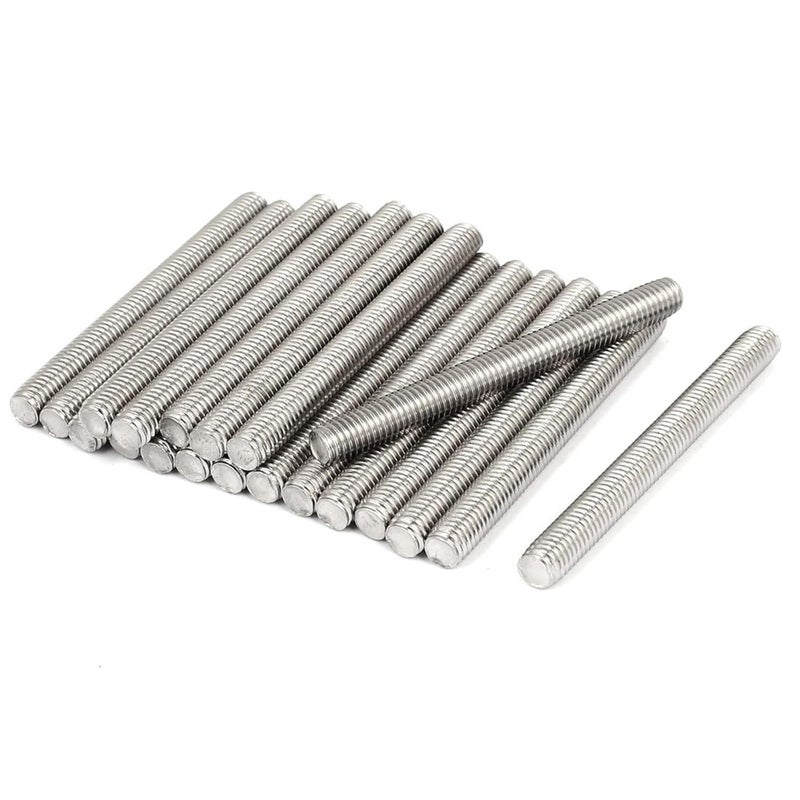 TOP-VIGOR 20Pcs M6-1.0 x 50mm Length Fully Threaded Rod, 304 Stainless Steel Right Hand Threaded Rods, Fully Studding Rod Bar for Anchor Bolts, Clamps, Hangers and U-Bolts - Image 1